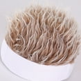thumbnail image 2 of Peluca con diadema para hombre, de algodón, estilo retro, de imitación, corta, de pelo falso, estilo hip hop, divertida, blanca, para cabello castaño y ajustable., 2 of 5