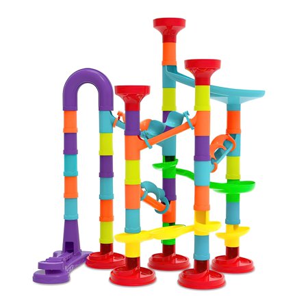 Montaña rusa - Juego de laberinto de construcción de 45 cm, juego de raíles de construcción para rompecabezas creativo, juego educativo de canicas para cumpleaños, Navidad, Pascua, celebraciones Montaña rusa - Juego de laberinto de construcción de 45 cm, juego de raíles de construcción para rompecabezas creativo, juego educativo de canicas para cumpleaños, Navidad, Pascua, celebraciones