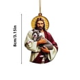 thumbnail image 3 of XWSHYW Adornos Colgantes Adorno Navideño de Acrílico con Animales Abrazados, Colgante Plano, Colgante Conmemorativo para Fiesta Del Día de Navidad, 3 of 6