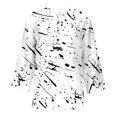 thumbnail image 5 of TAGOLD Womens Summer Plus Size Tops,Tops for Womens,Women's Fashion Three Quarter Sleeve Retro Round Neck Easter Printed Loose Tops Blouse, 5 of 5
