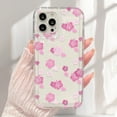 thumbnail image 4 of Funda de airbag antigolpes con diseño de flores para iPhone 16, 15, 14, 7, 8 Plus, X, XR, 13, 12 Pro Max, mini, funda de silicona suave transparente, 4 of 4