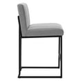 thumbnail image 3 of Modway Indulge 26.5" Channel Tufted Fabric Counter Stool in Light Gray/Black, 3 of 8