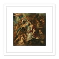 thumbnail image 1 of Lievens Allegory Peace 8X8 Inch Square Wooden Framed Wall Art Print Picture with Mount, 1 of 4