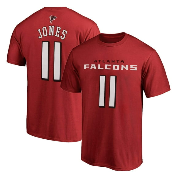 NFL Youth 8-20 Team color TradedRetired Polyester Performance Mainliner Player Name and Number Jersey T-Shirt (X-Large 1820, Julio Jones Atlanta Falcons Red)