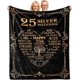 thumbnail image 1 of LHSHID Personalized Wedding Anniversary Blanket 25th Anniversary Blanket 25 Years Anniversary Silver Wedding Gifts for Couple Parents 25th Wedding for Wife Her Husband Him 30"x40", 1 of 8