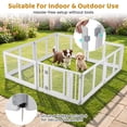 thumbnail image 2 of Vebreda 8-Panel Clear Plastic Dog Playpen with Secure Locking Door, Extra-Large See-Through Foldable Pet Pen for Puppies & Small Dogs, Indoor Exercise Fence, Easy-Clean Tool-Free Setup, 2 of 11