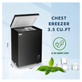 Chest Freezer 3.5 cu.ft Small Deep Freezer Mini Outdoor Black Chest