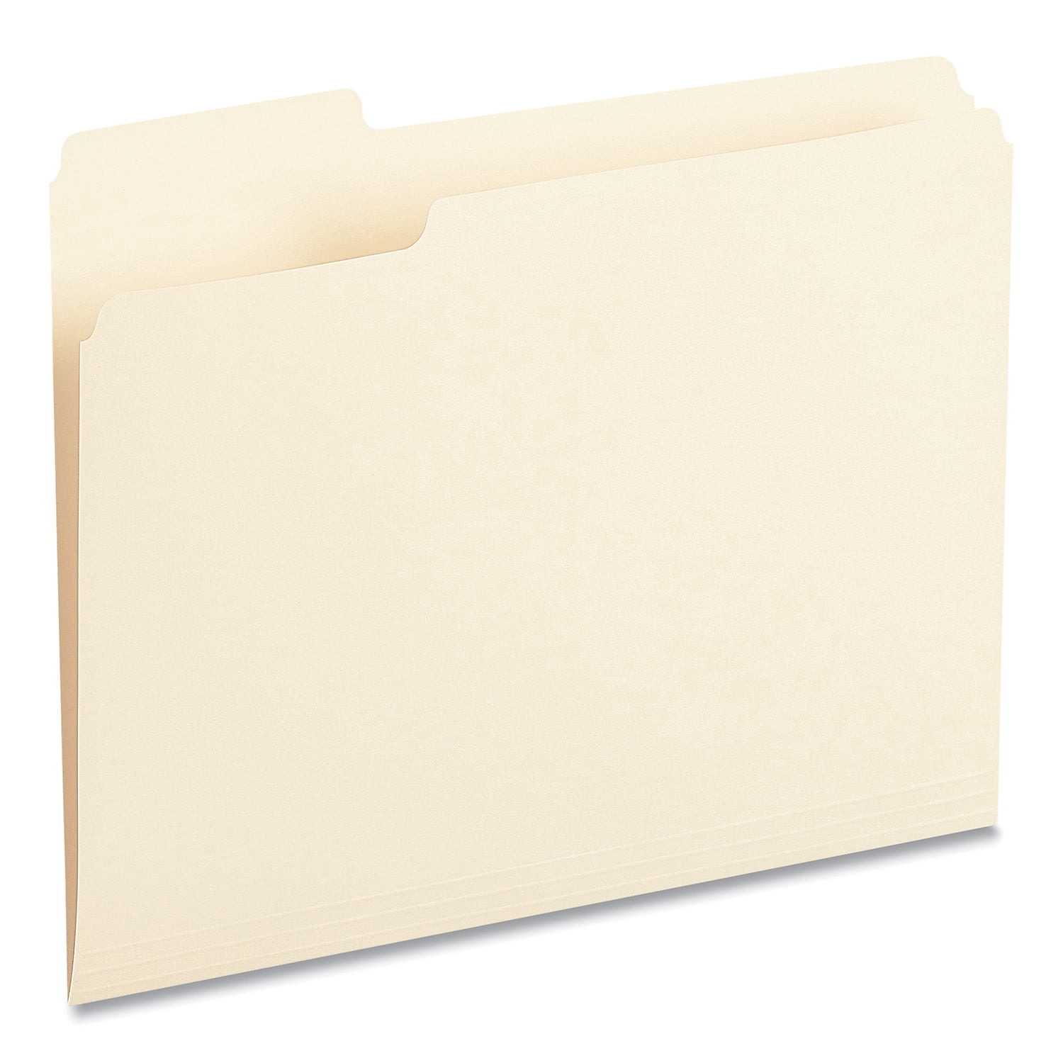 Universal File Folders, 1/3 Cut First Position, One-Ply Top Tab, Letter, Manila, 100/Box -UNV12121