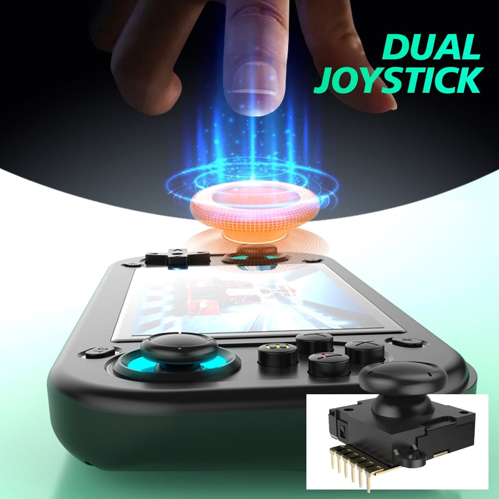 AILKIN Handheld Game Console with 4.3Inch Large Screen,128GB Expandable Handheld Game Console for Adult,White