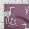 thumbnail image 2 of oneOone Cotton Cambric Purple Fabric Asian Japanese Floral Birds With Plants Dress Material Fabric Print Fabric By The Yard 42 Inch Wide, 2 of 4