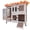 Brown(47.2"Lx42.1"Wx19.7"H), variant on Aivituvin Rabbit Hutch Indoor Bunny House Guinea Pig Cage with Sliding Plastic Trays, Wheels & Ramp, 47.2" Multi-Door Wooden Small Animal Cage for Rabbits Bunnies, and Guinea Pigs, Brown