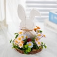 thumbnail image 4 of asddcavvf Easter Bunny Decoration Wooden Table Centerpiece Rabbit Easter Tabletop Spring Decoration Farmhouse Easter Decorations For Home Kitchen Dining Room Large Ornament Ornament, 4 of 8