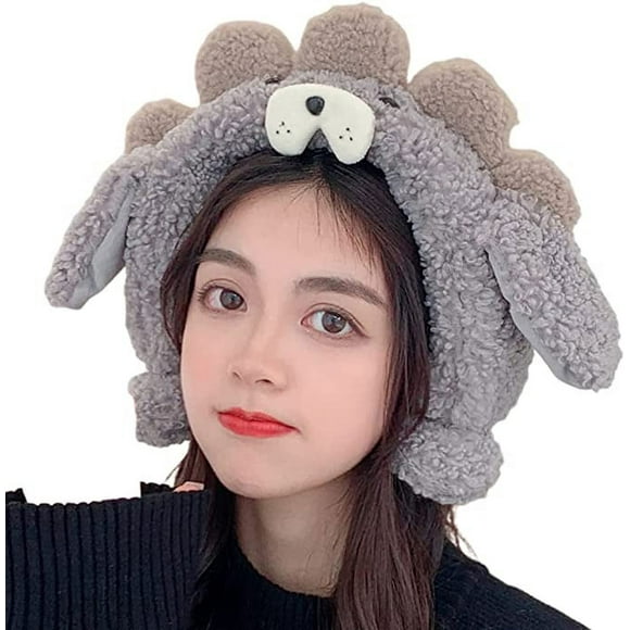 Animal Hat with Moving Ears Winter Windproof Girls Ear Warmer Plush Knitted Ear Muffs Creative Cute Moving Ear,5