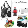 thumbnail image 3 of 5 Pack Foldable Shopping Bag,Spooky Halloween Silhouette Pattern Reusable Grocery Bags with Pockets,Large Reusable Tote Bags with Handles Waterproof & Lightweight, 3 of 6