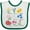 White and Green, variant on Inktastic Wild Flower Chart Boys or Girls Baby Bib
