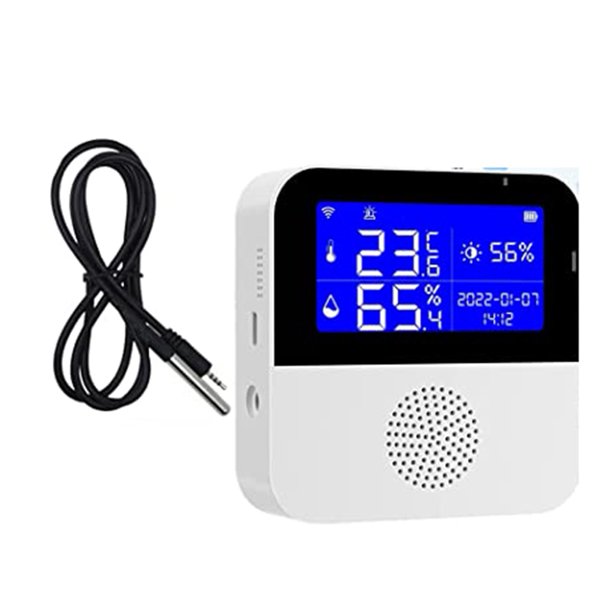 WiFi Temperature Hygrometer Sensor with Probe, Room Thermometer