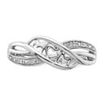 thumbnail image 5 of Sterling Silver Rhodium Plated Diamond Heart MOM Ring, 5 of 6
