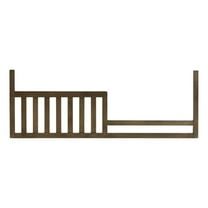 Pemberly Row Dovetail Contemporary Wood Toddler Guard Rail in Graphite Gray