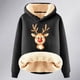 thumbnail image 4 of WILLBEST Sudadera de Mujer Womens Casual Plus Velvet Christmas Series Printed Long Sleeve Hooded Sweatshirt 674 Mediana, 4 of 4