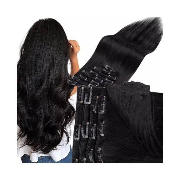 Seamless Clip In Human Hair Extensions Straight Clip In Hair Extension Human Hair 120G/Set
