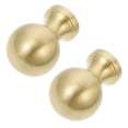 thumbnail image 2 of Miangastore Drawer Single Hole Pull Knob Golden Brass 2Pcs 1.4X1In, 2 of 9