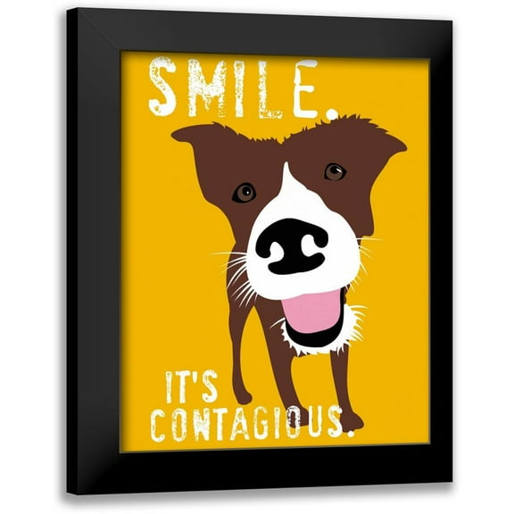 Oliphant, Ginger 12x14 Black Modern Framed Museum Art Print Titled - Smile