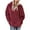 Wine, variant on VERUGU Hoodies for Women Long Sleeve Jacket Solid Pocket Casual Loose Plush Sweater Yellow M