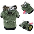 thumbnail image 5 of Wuffmeow Cute Warm Coats Dog Clothing For Pet Faux Pockets Fur Trimmed Dog Puppy Hoodie Pets Jacket Costume, 5 of 5