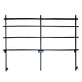 thumbnail image 1 of National Public Seating GRR24S 24 in. Back Guard Rails for Straight Risers - Black, 1 of 1