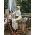 thumbnail image 3 of John Singer Sargent 15x18 Black Modern Framed Museum Art Print Titled - The Fountain, Villa Torlonia Frascati, Italy (1907), 3 of 5