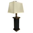 thumbnail image 5 of Rustic Farmhouse Battery-Powered Rough Sawn Timber Frame Table Lamp, 28" Tall, Cordless, Indoor, 3 Stage Dimmer + Auto-off Timer for Living Room, Bedroom, Entryway, Cabin Décor, 5 of 5