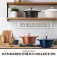 thumbnail image 6 of Gotham Steel Ceramic Hammered 5 Qt Lightweight Dutch Oven Pot with Lid & Holders, Oven Safe & Even Heat Retaining Dutch Oven for Bread Baking Sourdough, Soup, 70% Lighter than Cast Iron, Cream, 6 of 8
