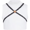 thumbnail image 3 of Guvpev G'irl's Halloween Costume, Pop Idol Singer Stage Performance Outfit Jacket Tank Top Shorts Set for Cosplay Dress Up Events & Parties, 3 of 6