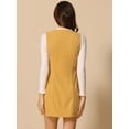 thumbnail image 3 of DARING DIVA Women's Corduroy Button Down Pinafore Overall Dress L Dark Yellow, 3 of 6