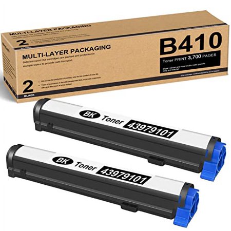 SAOUOT Compatible B410 / 43979101 Toner Cartridge Replacement for Okidata B410 B410d B420 B420d B420dn B430 B440 B460 MB460 MB460-MFP B470 MB470 MB470-MFP B480 Printer (Black, 2 Pack)