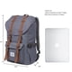 thumbnail image 2 of Mochila de viaje escolar KAUKKO para universidad flexible con portátil para 15", 22L (Nylon/Gris) KAUKKO  EP509Gray, 2 of 3