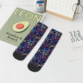 thumbnail image 7 of Fuzoiu Multicolor Bowling Print Adult Socks, Crew Moisture-wicking Socks, Unisex Cushion Crew Socks,Casual Sports Ankle Socks, 7 of 7
