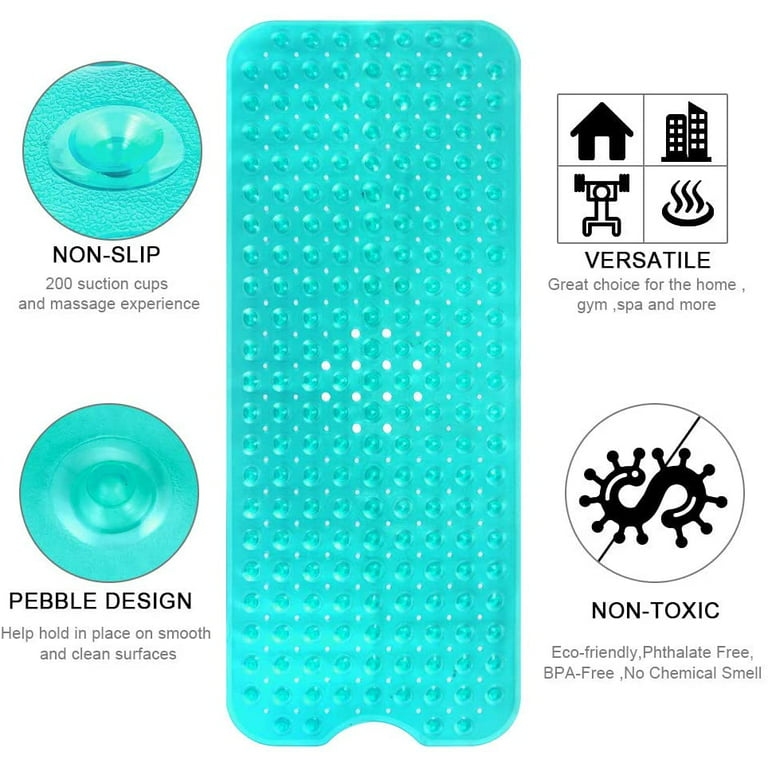 Bath Tub Mat Non-Slip Shower Mat BPA-Free Massage Anti-Bacterial