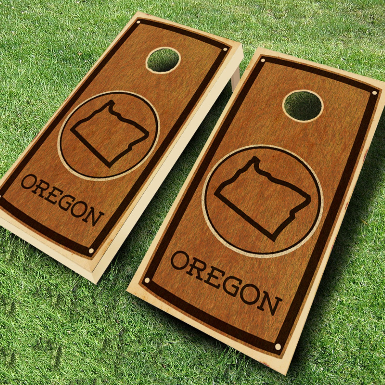 AJJ Cornhole State Stained Cornhole Set