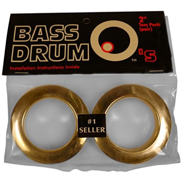 bass drum o's brass 2" bass drum rings. 2 per pack