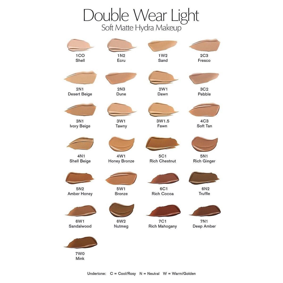 Estee Lauder Double Wear Light Soft Matte Hydra Makeup 3N1 Ivory Beige 1.0 oz
