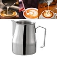 thumbnail image 3 of Mousse de Lait, Pièces de Machine à Expresso en Acier Inoxydable, Pichet à Lait, Tasse Mousseur, Tasse à Expresso Vapeur, 500ml, 3 of 7