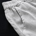 thumbnail image 4 of lcziwo Ofertas de Hoy en Liquidación, Comfy Cotton Linen Pants for Women Loose Casual Lace Patchwork Tapered Capris Pant Summer Solid Elastic Waist Cropped Pants with Pockets Beige XXL, 4 of 7