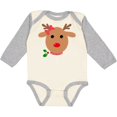 thumbnail image 3 of Inktastic girl reindeer Boys or Girls Long Sleeve Baby Bodysuit, 3 of 5