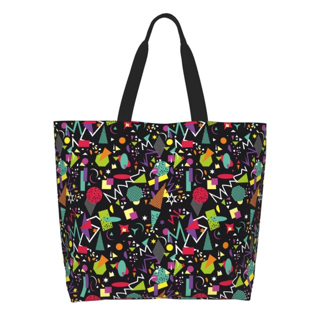 Easygdp Colorful Geometric Figures Bolsas Tote para Mujer, Bolsos de Hombro para Viaje, Bolsos de Mano de Gran Capacidad para Compras y Trabajo