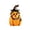 Orange, variant on Halloween Resin Pumpkin Table Decor, Pumpkin-Head Ornament, Spooky Halloween Decoration, Gothic Table Centerpiece, Ideal for Mantels and Bookshelves, Durable Weather-Resistant Figurine