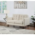 thumbnail image 4 of Grayburn Mid-Century 2-Cushion Loveseat in Cream Fabric, 4 of 9