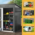 thumbnail image 4 of YINTATECH 5X3 FT Outdoor Storage Shed,Metal Garden Sheds Storage with Single Lockable Door & Air Vent, for Backyard, Garden,Dark Gray, 4 of 5