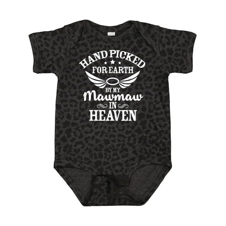 

Inktastic Handpicked for Earth by My Mawmaw in Heaven with Angel Wings Gift Baby Boy or Baby Girl Bodysuit