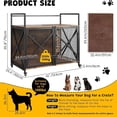thumbnail image 2 of Bingirl 41-Inch Dog Crate Furniture with Cushion and Lockable Wheels for Small, Medium, and Large Dogs, 2 of 7